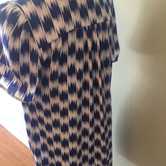 Blue and White Aqua Dress Sz M - Picture 3 of 5